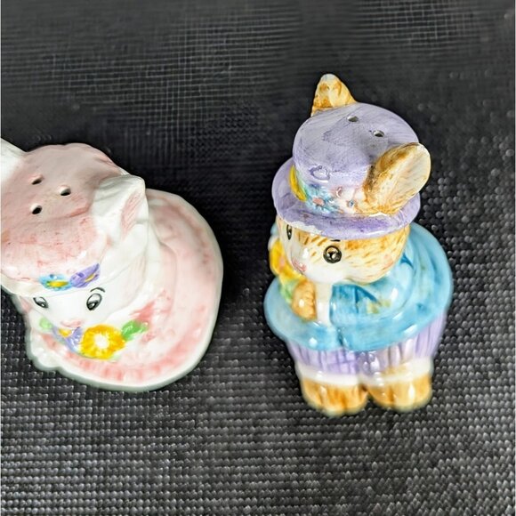 Mercuries Easter Bunny Set - Tea Pot, Salt & Pepper and Creamer Vintage 1994 - Picture 5 of 16